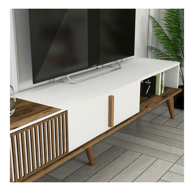 Obývací stěna Millano (ořech + bílá)