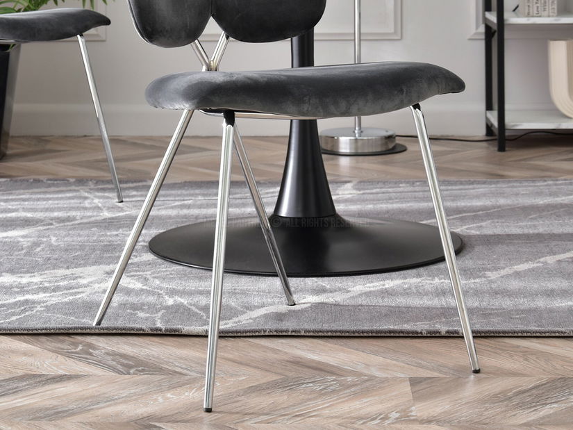 Židle Wrangler (grafit + chromová)