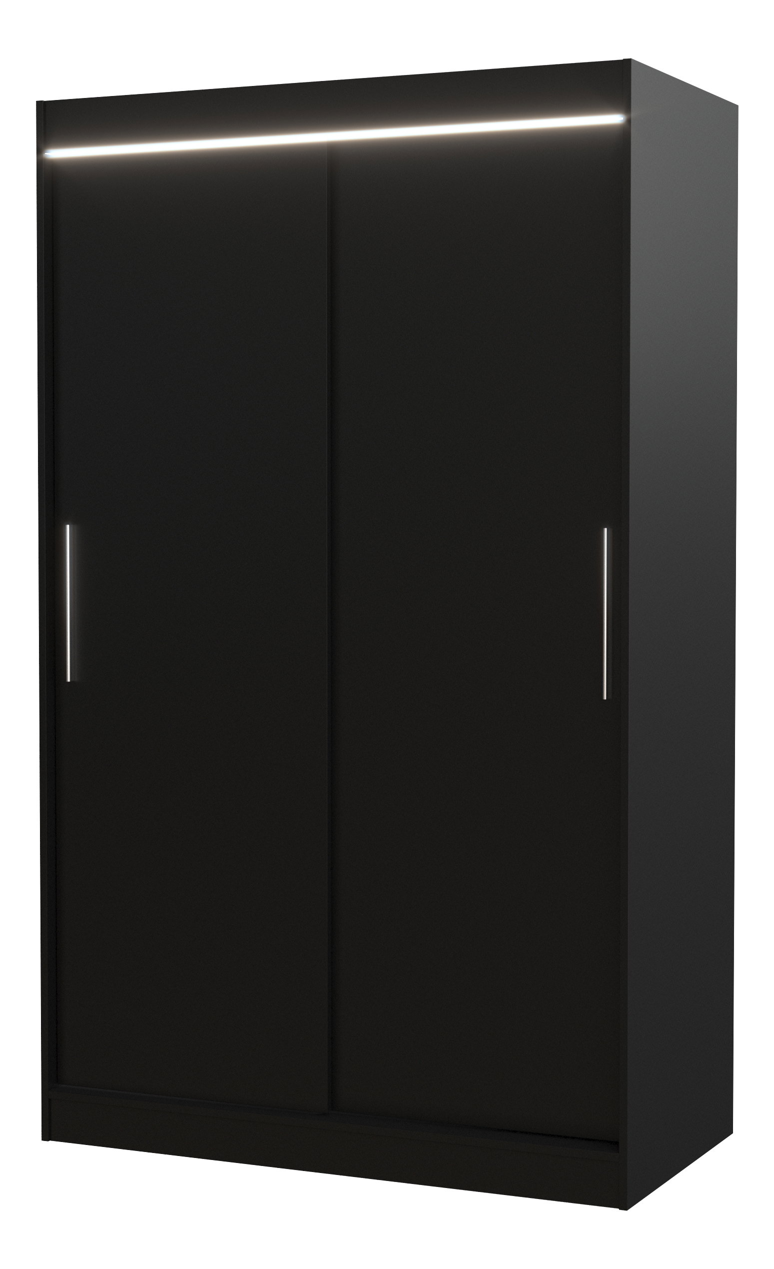 Šatní skříň Connor (černá) (s led osvětlením)