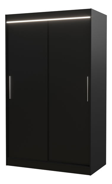 Šatní skříň Connor (černá) (s led osvětlením)