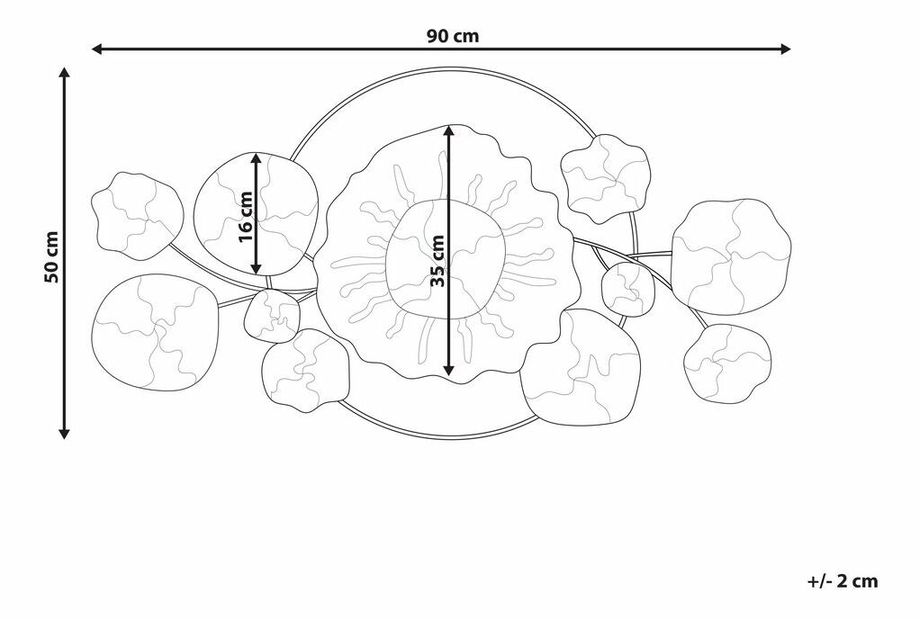 Nástěnná dekorace Chrza (zlatá)