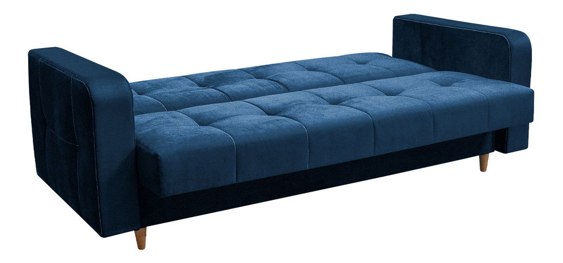 Rozkládací pohovka Solvetana (modrá) (s úl. prostorem)