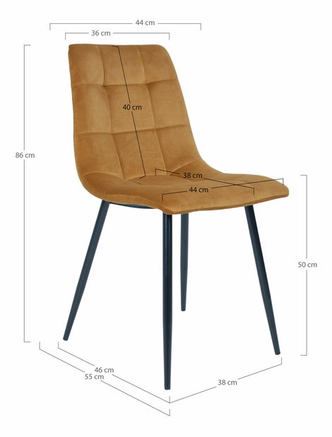 Jídelní židle Miveria 1 (hořčicová)