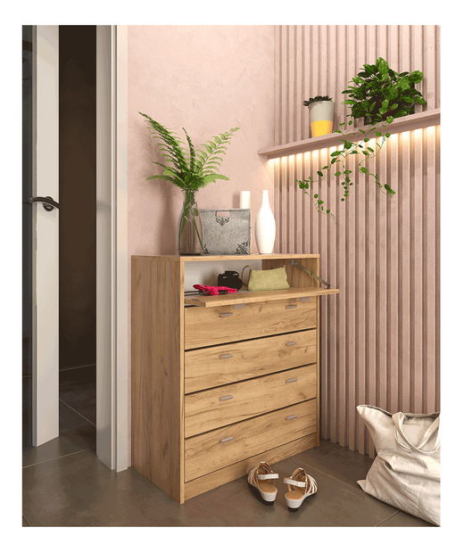 Botník (skříňka na boty) Kerjat Typ 4 (dub artisan)