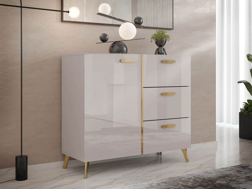 Komoda Rostasi 1D3SZ (kašmír lesklý + zlatá)