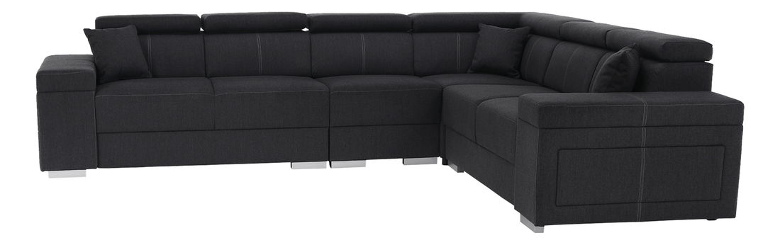 Rohová sedací souprava Carilla (tmavě šedá) (L)