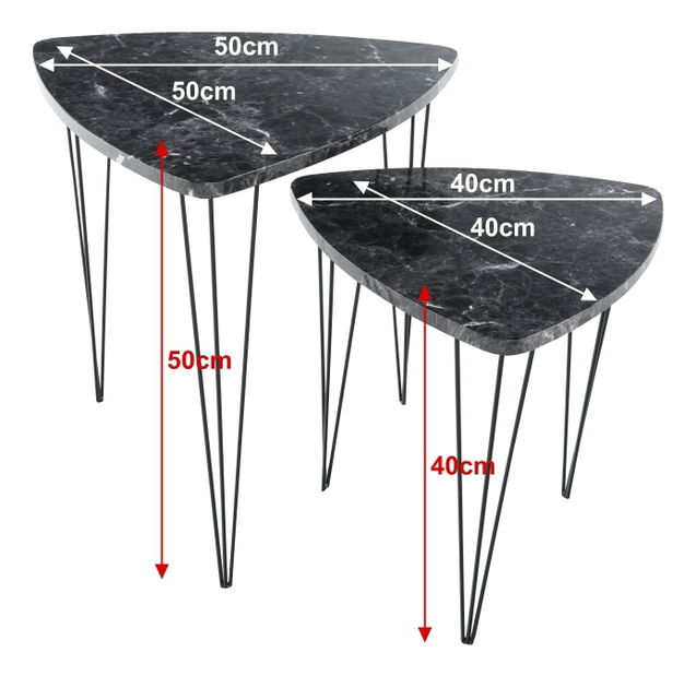 Konferenční stolek Stofol (černá) (2 ks.)