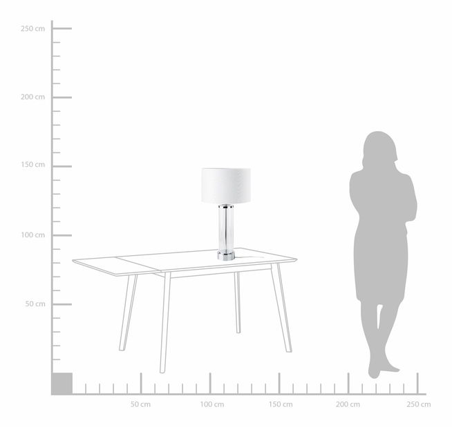 Stolní lampa Sariana (krémově bílá)