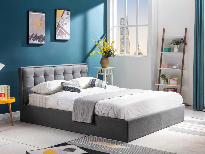 Manželská postel Perral (šedá)