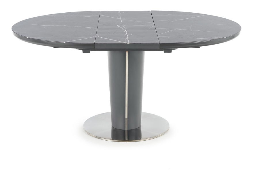 Jídelní stůl Roder (šedý mramor + tmavě šedá) (pro 4 až 6 osob)