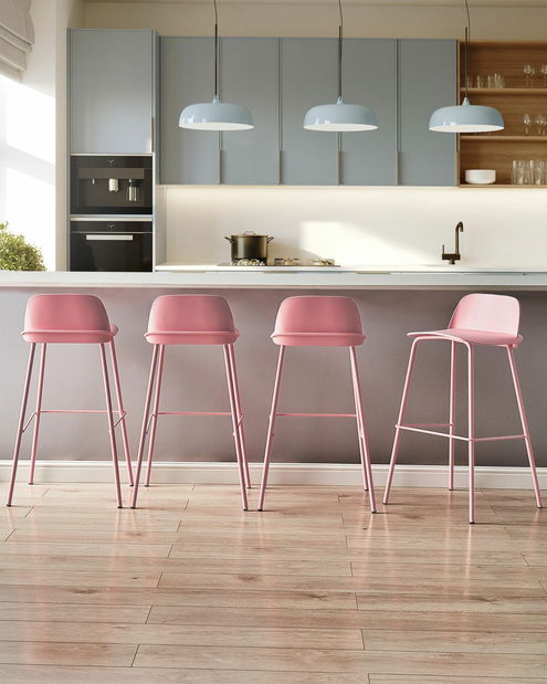 Set 4ks barových židlí Morza (růžová) *výprodej