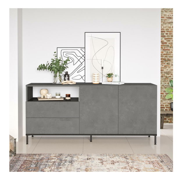 Konzolový stolek Levoretta 32 (šedá + černá)