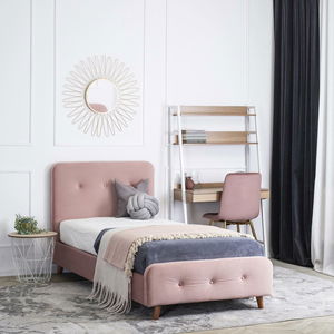 Jednolůžková postel 90 cm Molecular (růžová) (s roštem)