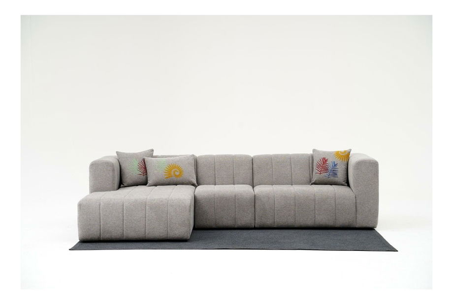 Rohová sedačka Beyzometta (L) (světle šedá)