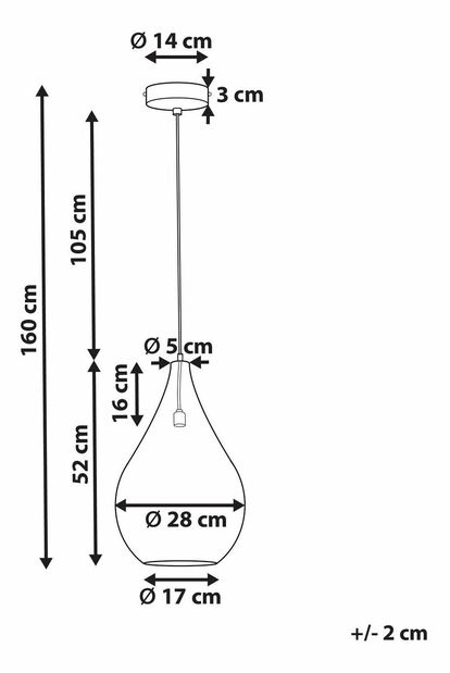 Závěsné svítidlo Tauriel (mosazná)