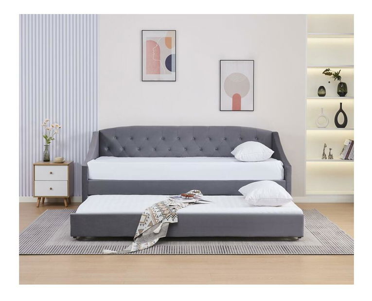 Rozkládací postel 90 cm Asesorar (šedá)