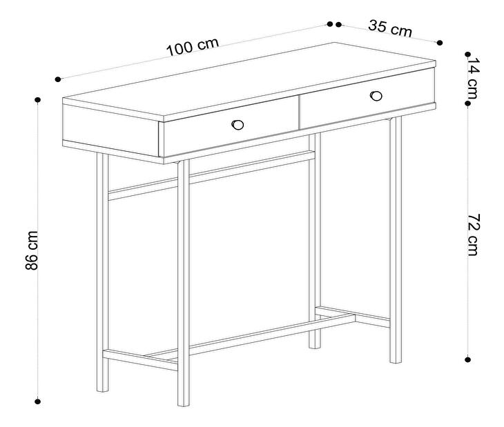  Konzolový stolek Notipe 1 (dub + černá)