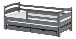 Dětská postel 90 cm Tiana (s roštem a úl. prostorem) (grafit)