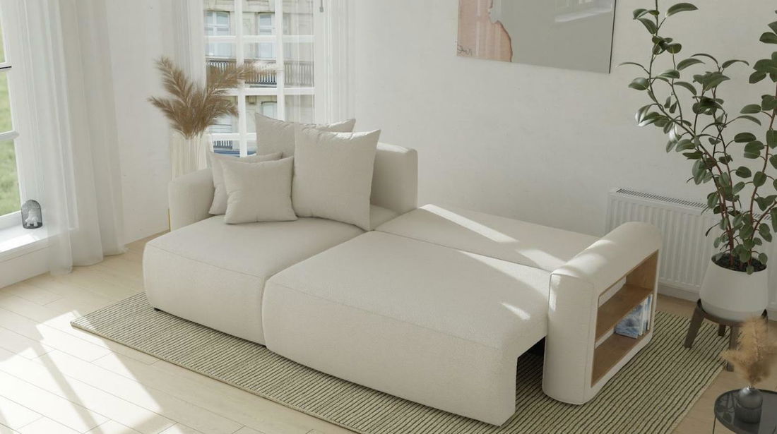 Rohová sedačka Solina (béžová) (L)