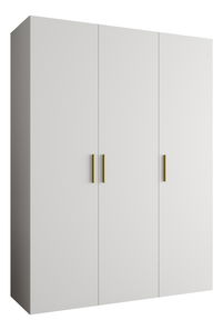 Šatní skříň 150 cm Borry 1 (bílá + zlatá)