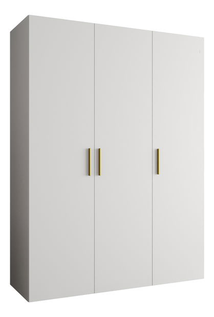 Šatní skříň 150 cm Borry 1 (bílá + zlatá)
