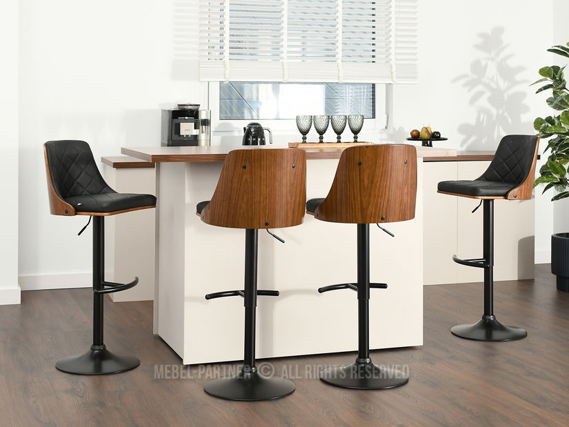 Židle Haire (ořech tmavý + černá)