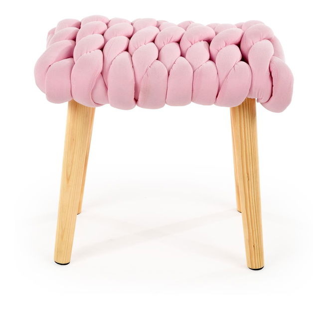 Taburet Yarin (růžová + přírodní)