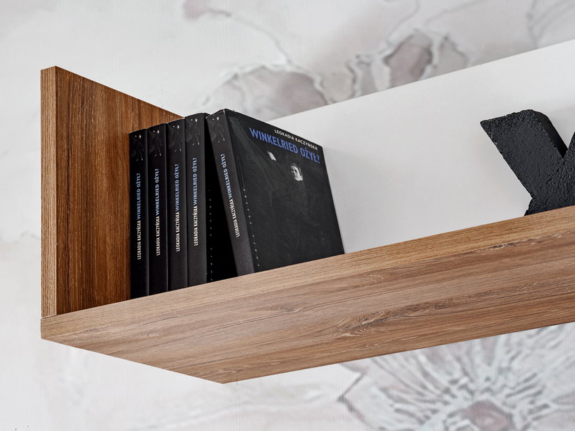 Obývací stěna s elektrickým krbem Donberry E (dub sterling + bílá matná)