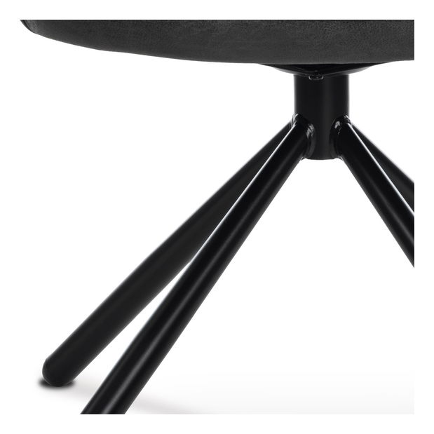 Jídelní židle Hamea-398-GREY3 (tmavě šedá + černá)