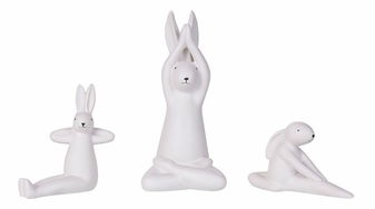 Dekorativní figurka 3 ks Brizy (bílá) *výprodej