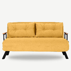Sedačka futon Sandy (hořčicová)