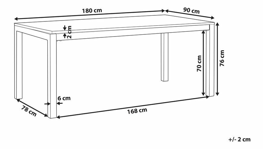 Zahradní stůl Grosso (tmavě šedá) (leštěný granit v celku)