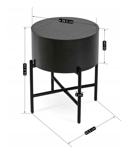 Konferenční stolek Concede (černá)