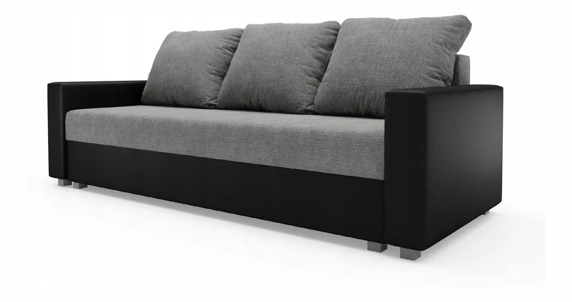 Pohovka trojsedačka Rimak (černá + šedá)