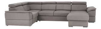 Rohová sedací souprava ve tvaru U Seglaria (šedohnědá) (P)