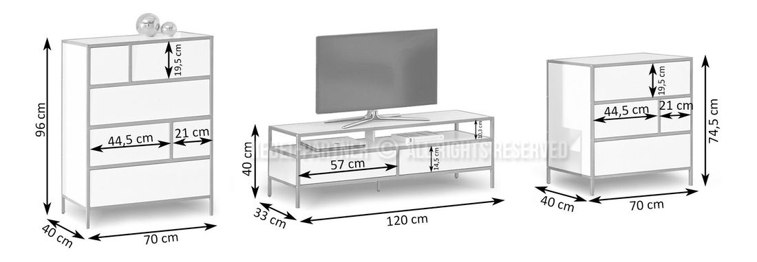 Obývací stěna Sumarisimo 2 (bílá)