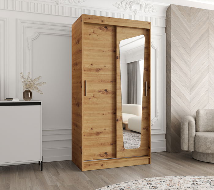 Šatní skříň 100 cm Mokka (dub artisan)