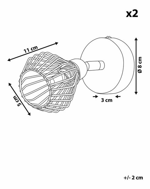 Set 2 ks. závěsných lamp VENTURA (měděná)