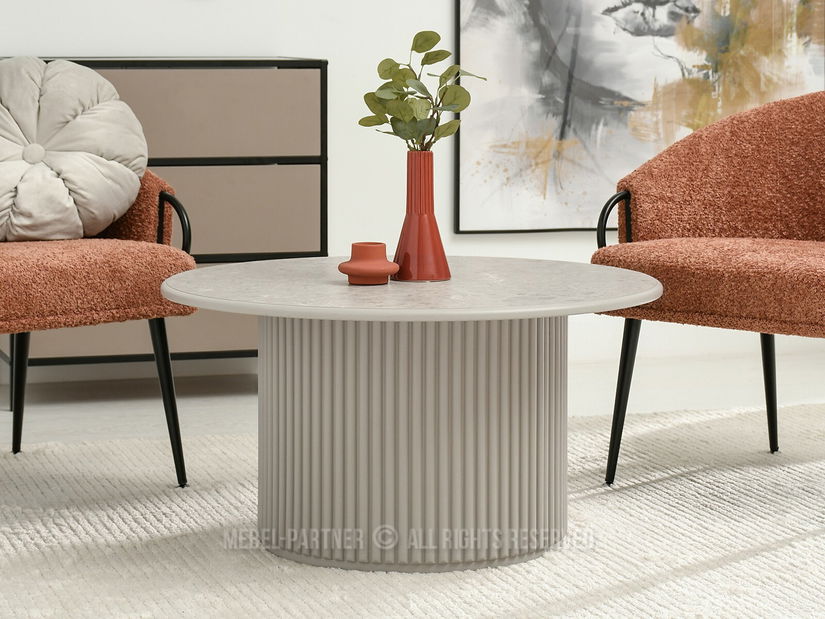 Konferenční stolek Dolfy (šedý mramor + šedá)