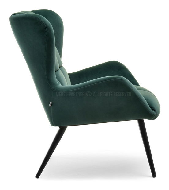 Křeslo Kikino (zelená + černá)