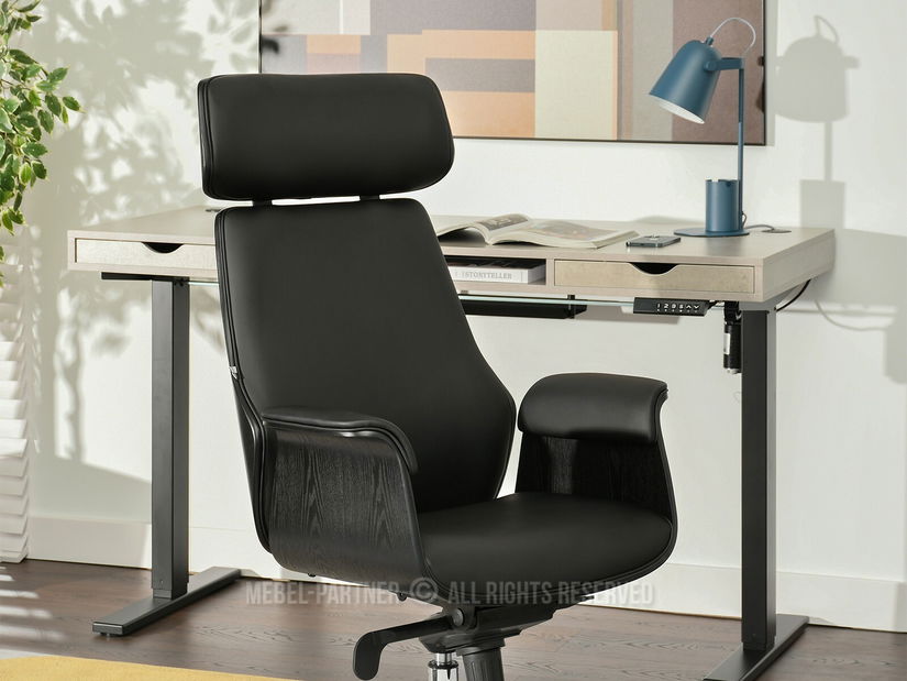 Křeslo Lionel (černá + chromová)