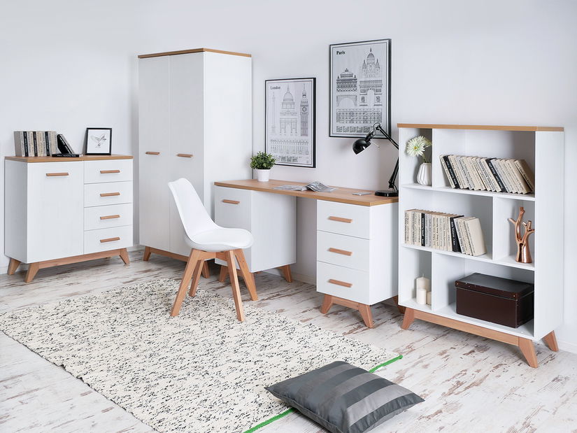 Regál Balones BG06 (bílá + dub)