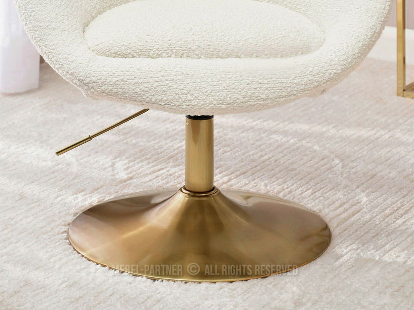 Křeslo Lush 3 (krémová + zlatá)