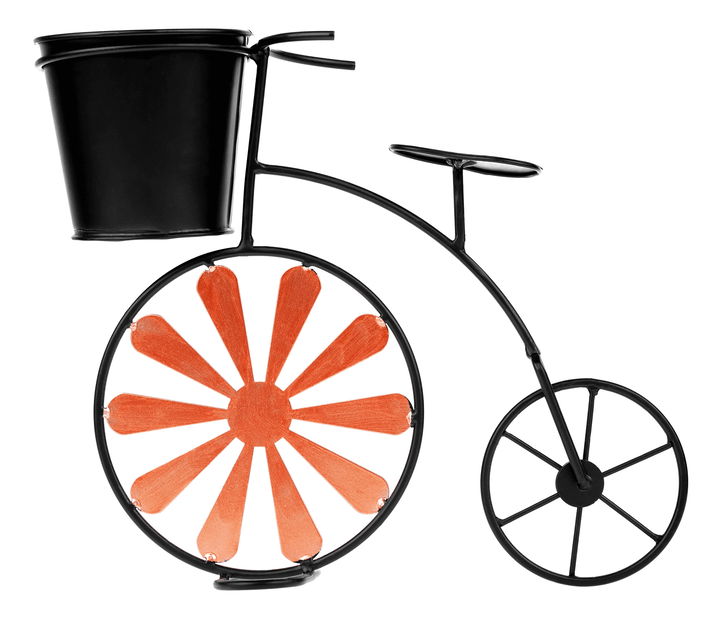 Retro květináč ve tvaru kola Esca (bordová + černá)