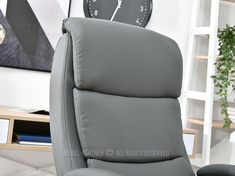 Křeslo Luxus (šedá + chromová)