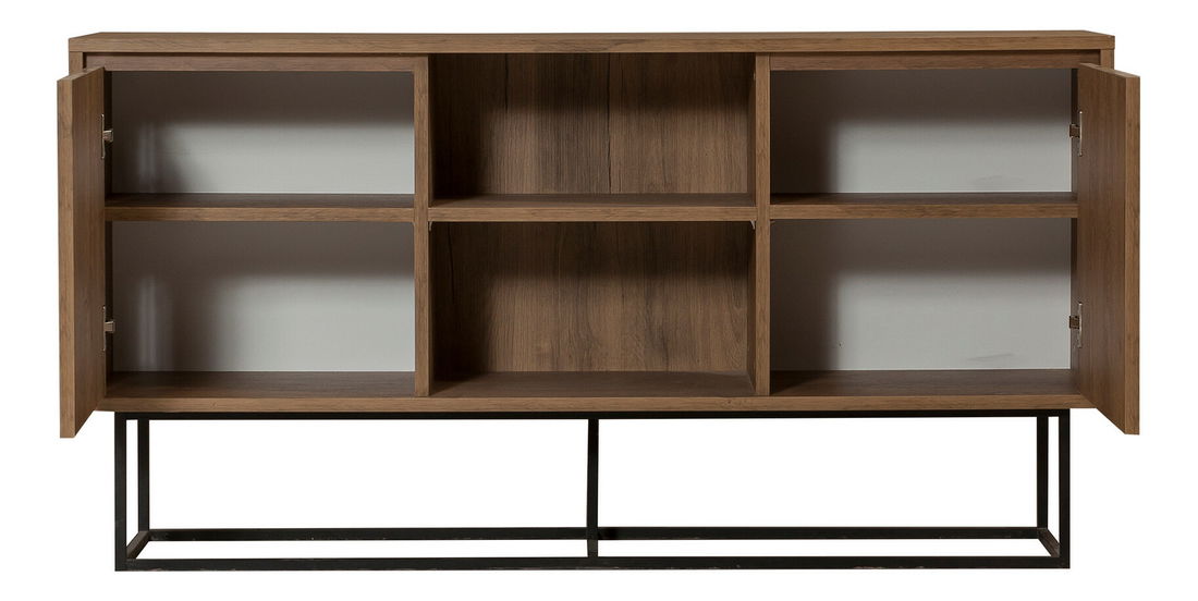 Skříňka Maddame 2 (ořech + černá)