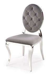 Jídelní židle Regino (šedá + stříbrná)