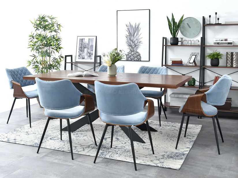 Židle Rolf K (modrá + černá)