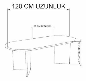 Konferenční stolek Dida (bílá + dub)