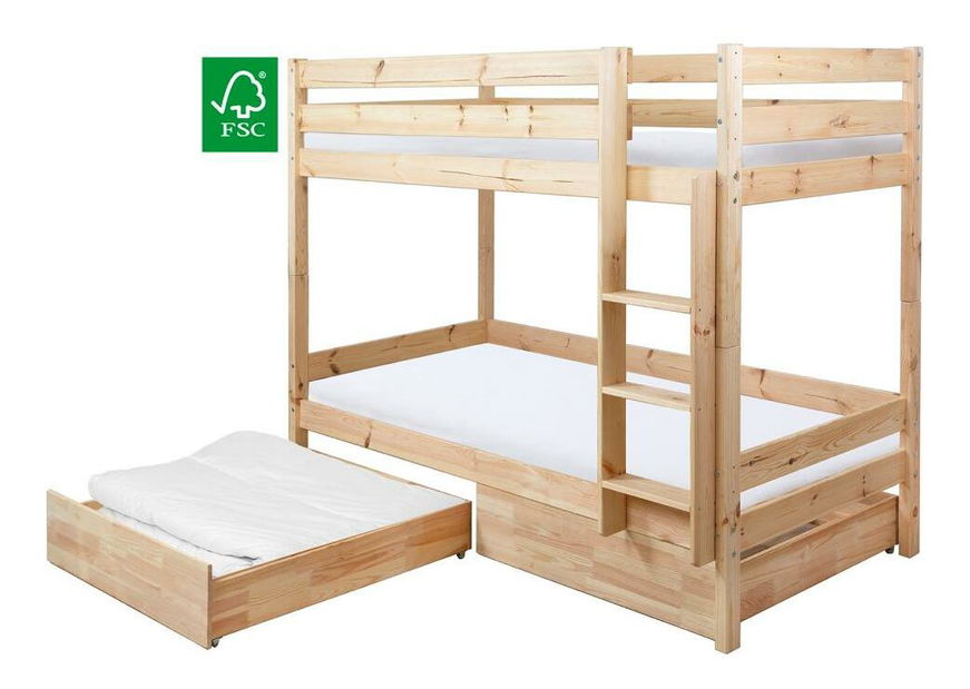 Úložný prostor pod postel Braceaba (smrk masiv)